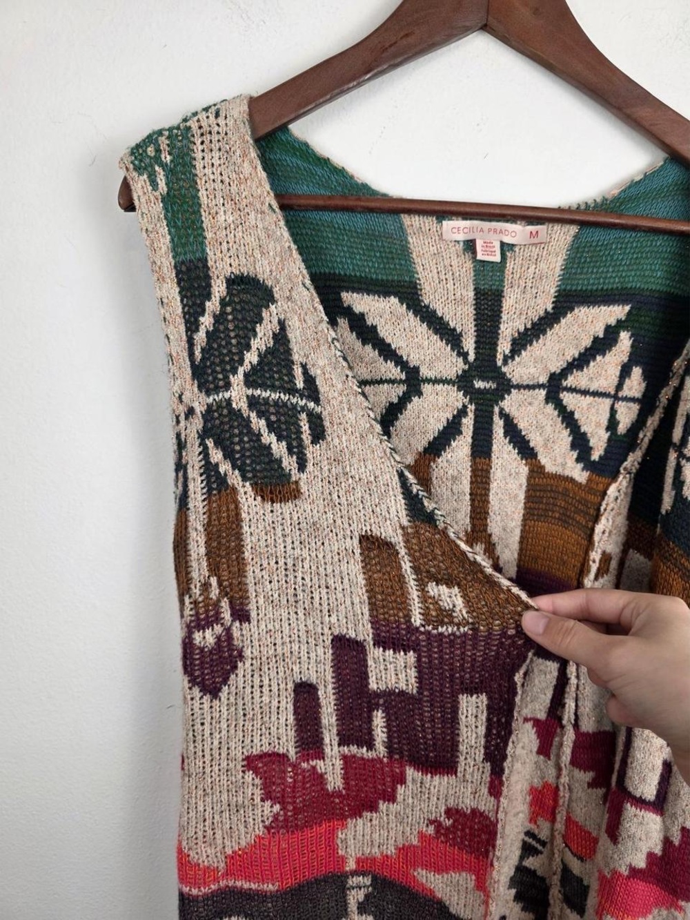 ANTHROPOLOGIE Cecilia Prado sweater vest boho medium m